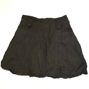 Lux Dark Gray Cargo Style Bubble Hem Skirt Juniors 7